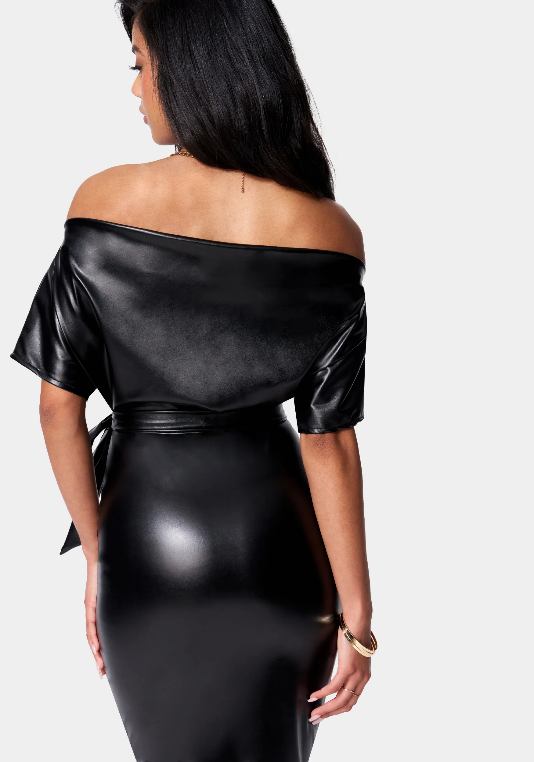2822-dolman-sleeve-vegan-leather-pencil-dress-3.webp Dolman Sleeve Vegan Leather Pencil Dress
