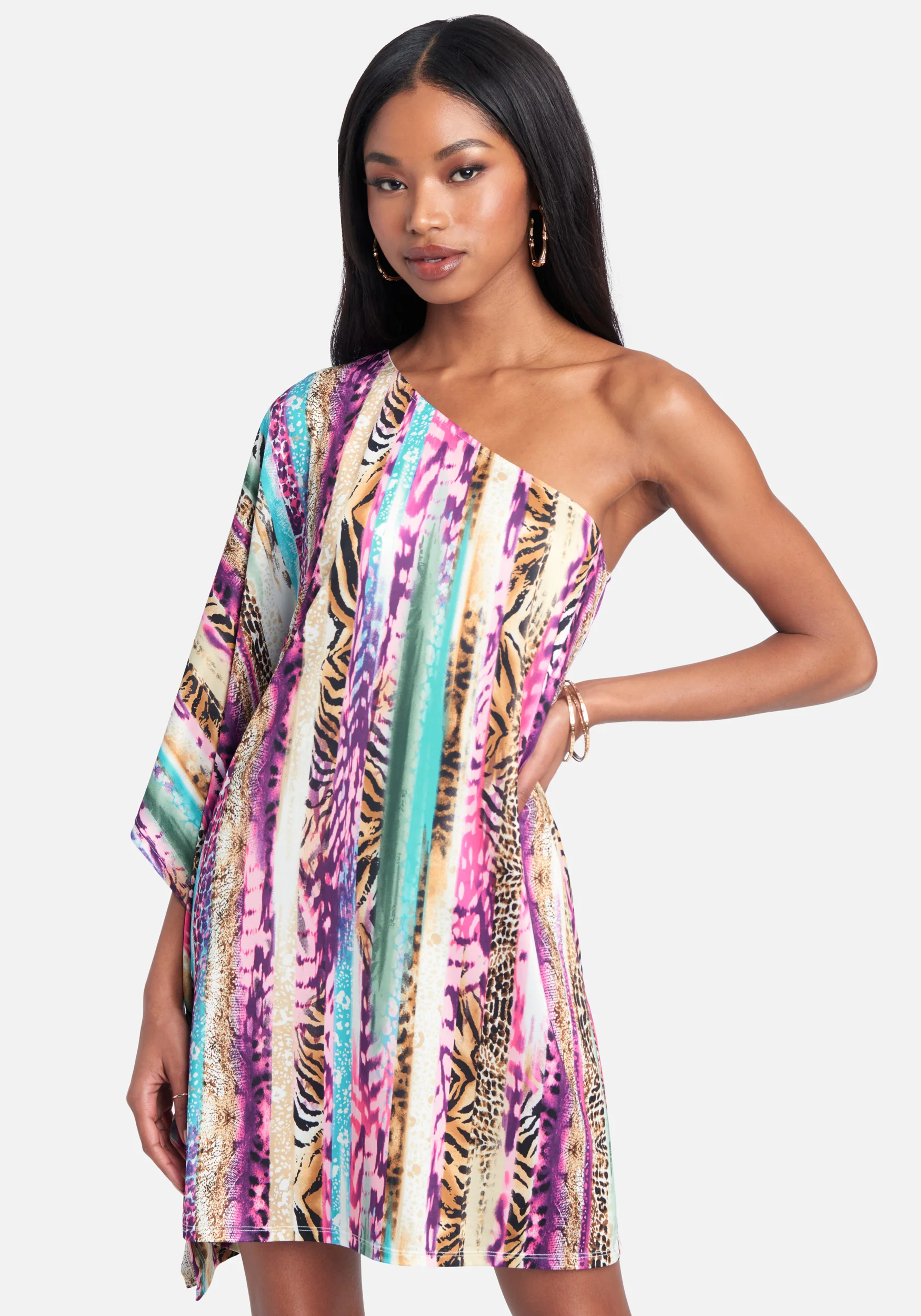 2915-one-shoulder-printed-flowy-dress-1.webp One Shoulder Printed Flowy Dress
