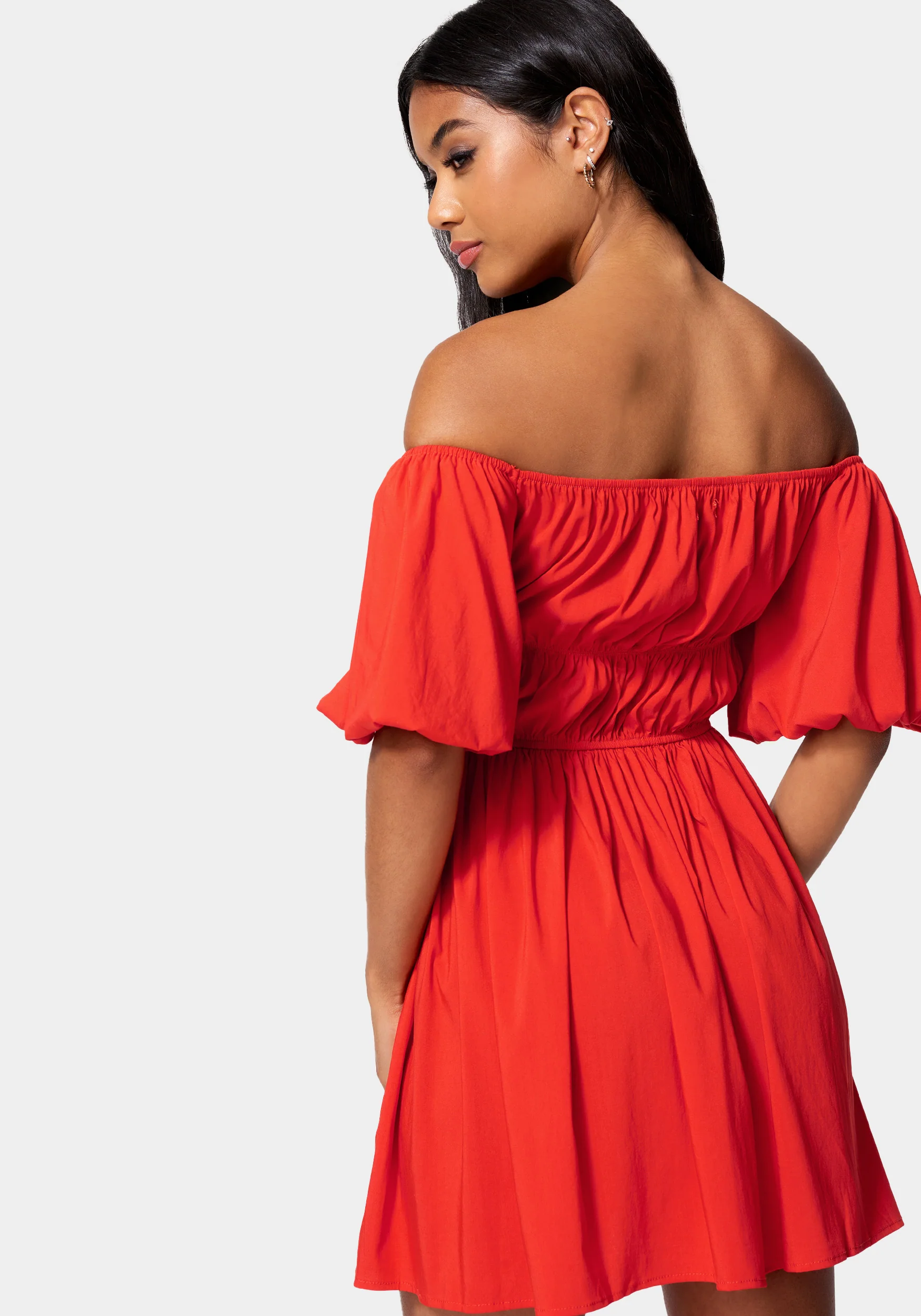 3466-puff-sleeve-tiered-poplin-flare-3.webp Puff Sleeve Tiered Poplin Flare