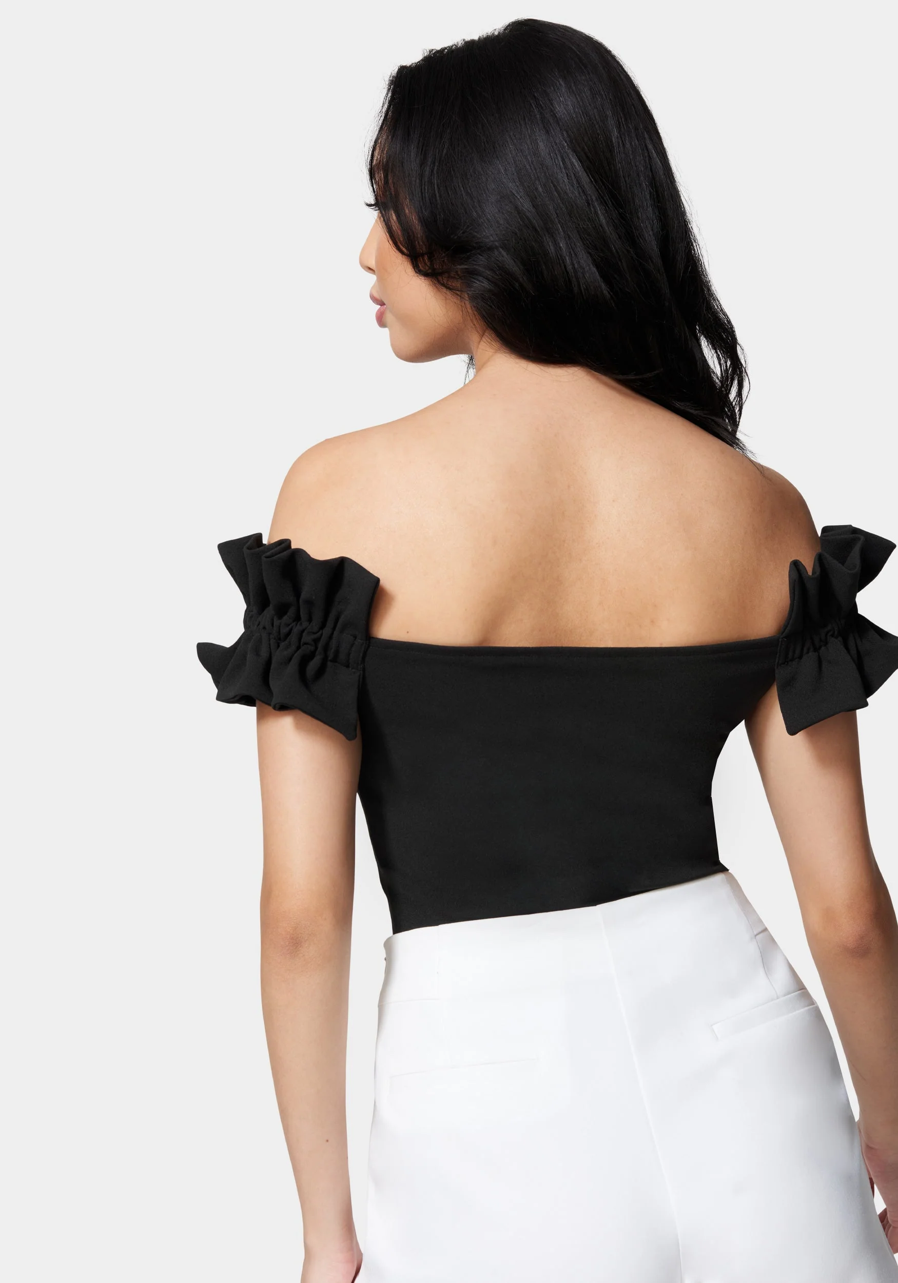 3489-knit-crepe-off-shoulder-ruffle-top-3.webp Knit Crepe Off Shoulder Ruffle Top