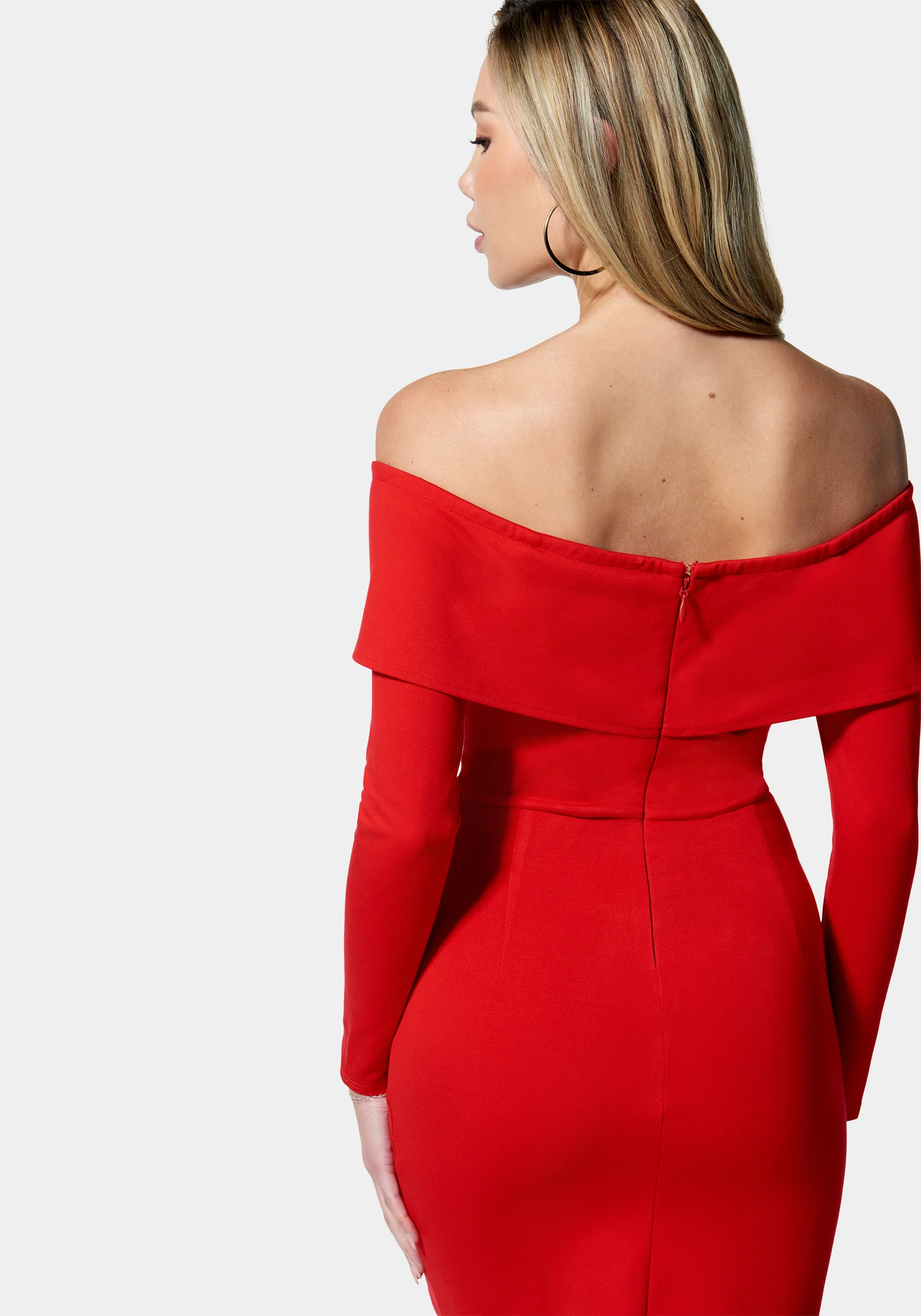 3658-off-shoulder-v-neck-mini-dress-3.webp Off Shoulder V Neck Mini Dress
