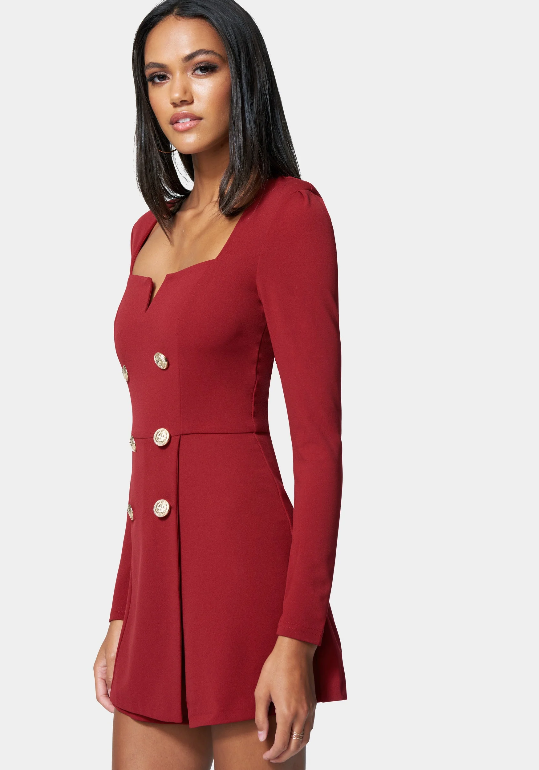 4663-notch-neckline-button-detail-romper-2.webp Notch Neckline Button Detail Romper