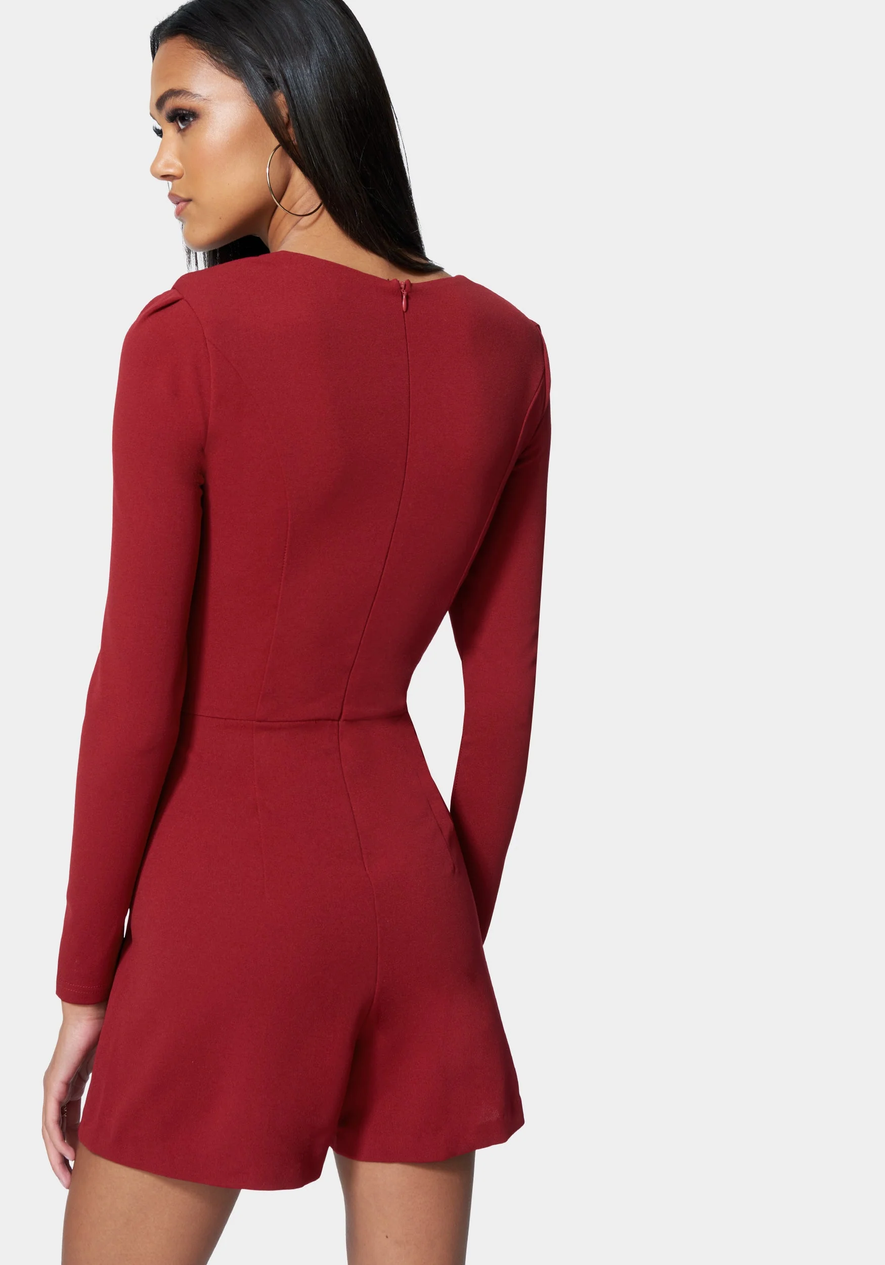 4663-notch-neckline-button-detail-romper-3.webp Notch Neckline Button Detail Romper