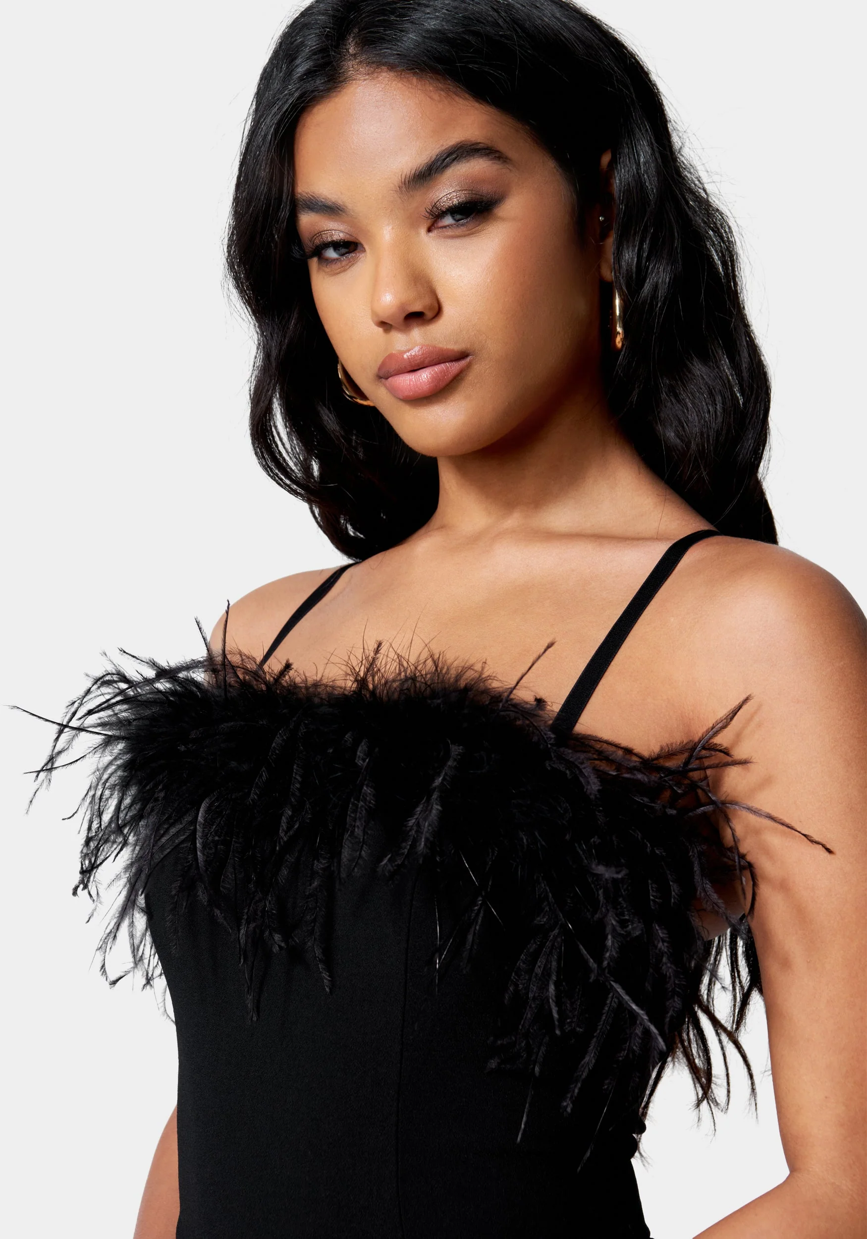 5092-feather-trim-split-hem-jumpsuit-4.webp Feather Trim Split Hem Jumpsuit