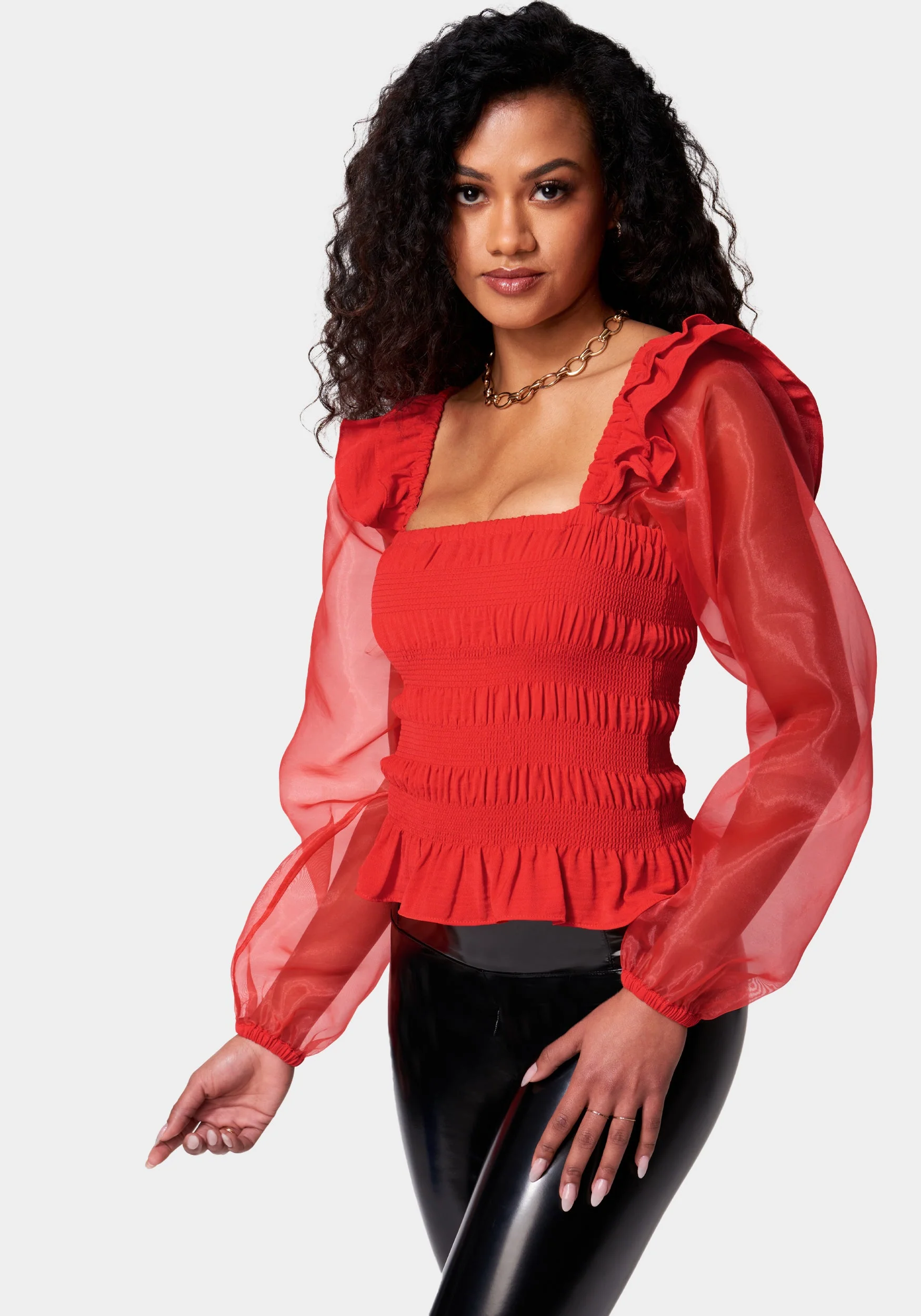 5554-smocked-body-chiffon-sleeve-top-2.webp Smocked Body Chiffon Sleeve Top