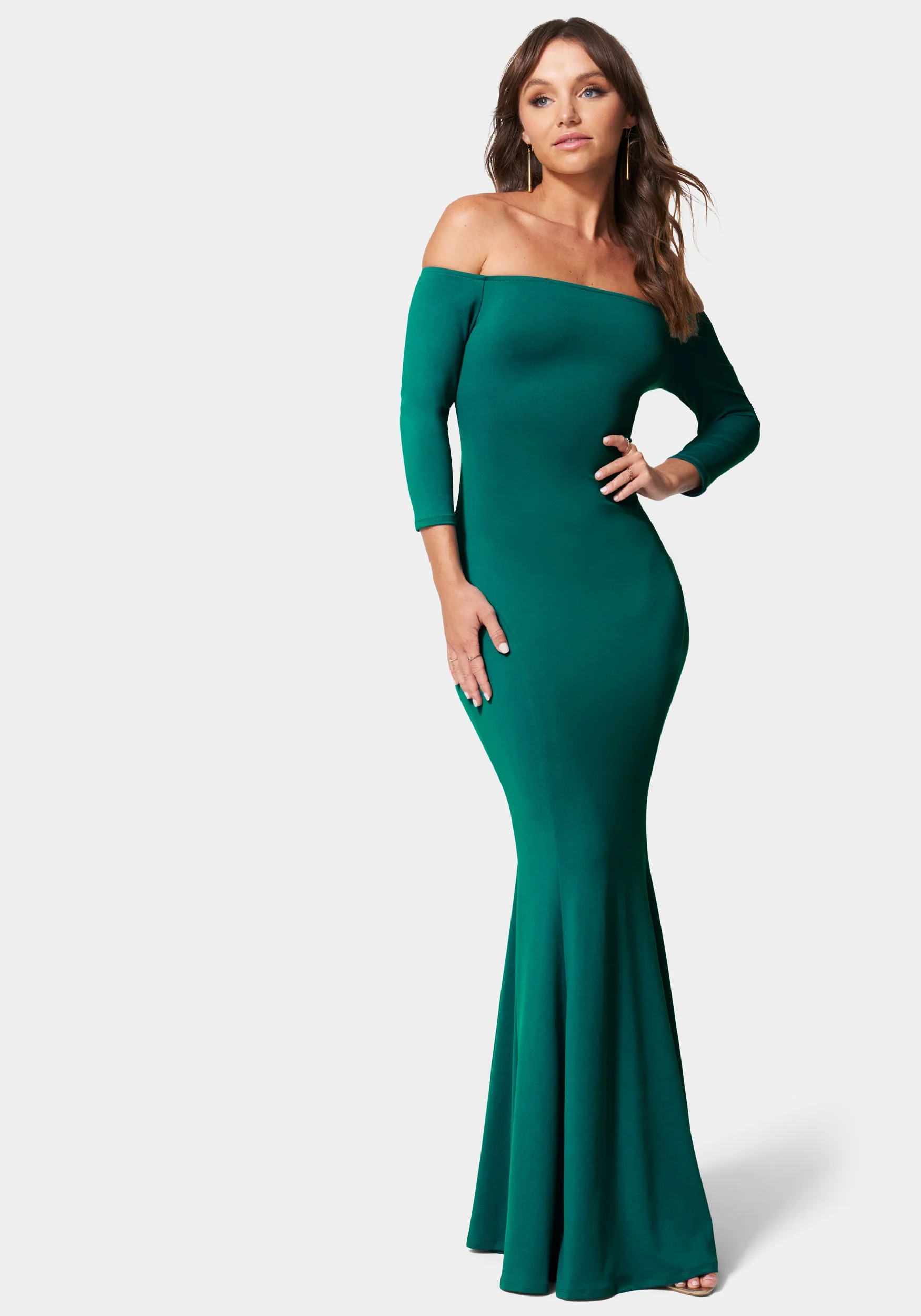 6778-off-shoulder-knit-mermaid-gown-1.webp Off Shoulder Knit Mermaid Gown