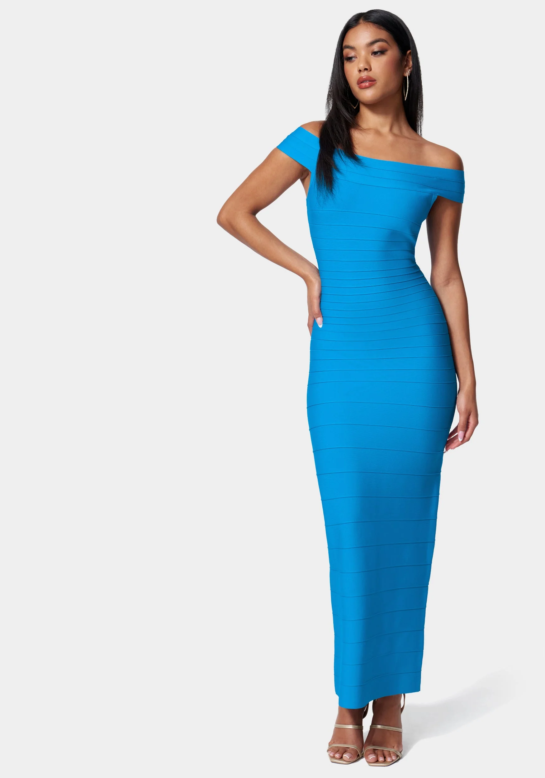 7378-luxe-bandage-off-shoulder-gown-1.webp Luxe Bandage Off Shoulder Gown
