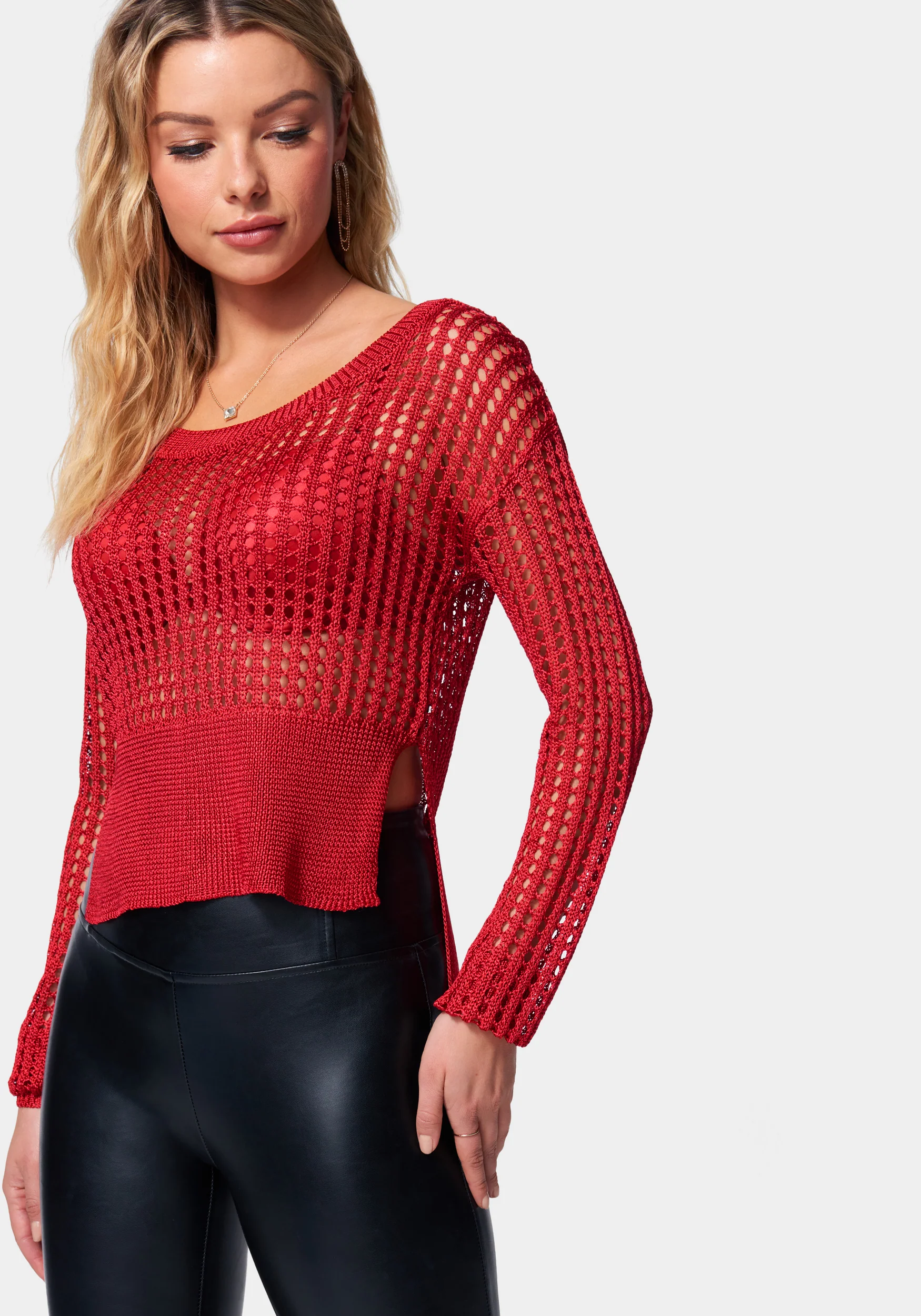 7406-open-knit-hi-lo-sweater-1.webp Open Knit Hi Lo Sweater