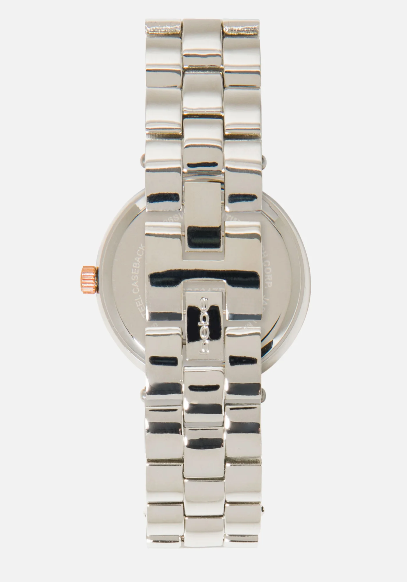 Crystal Bezel Two Tone Mesh Bracelet Watch