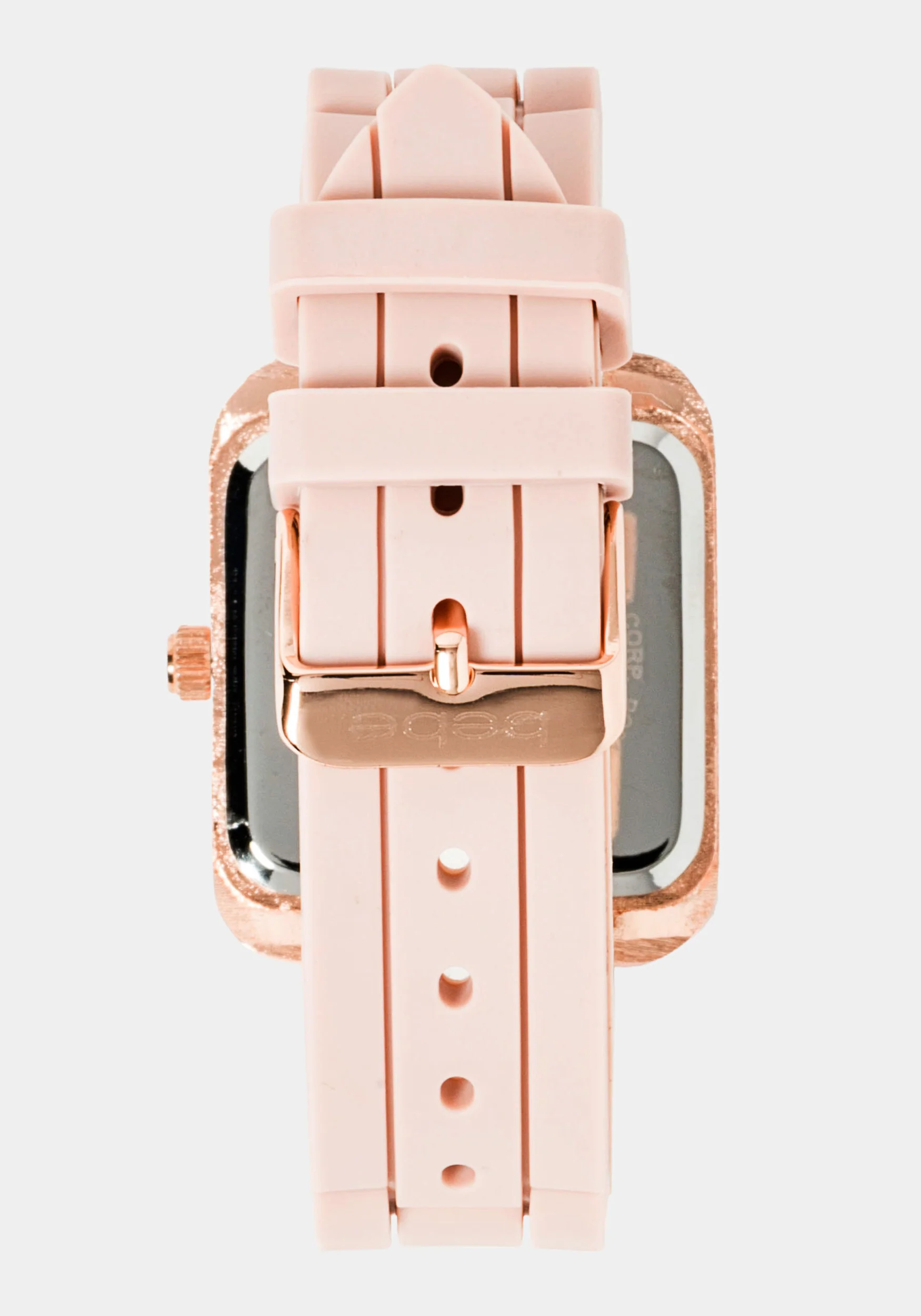 Rose Gold Square Crystal Bezel Roman Numeral Watch