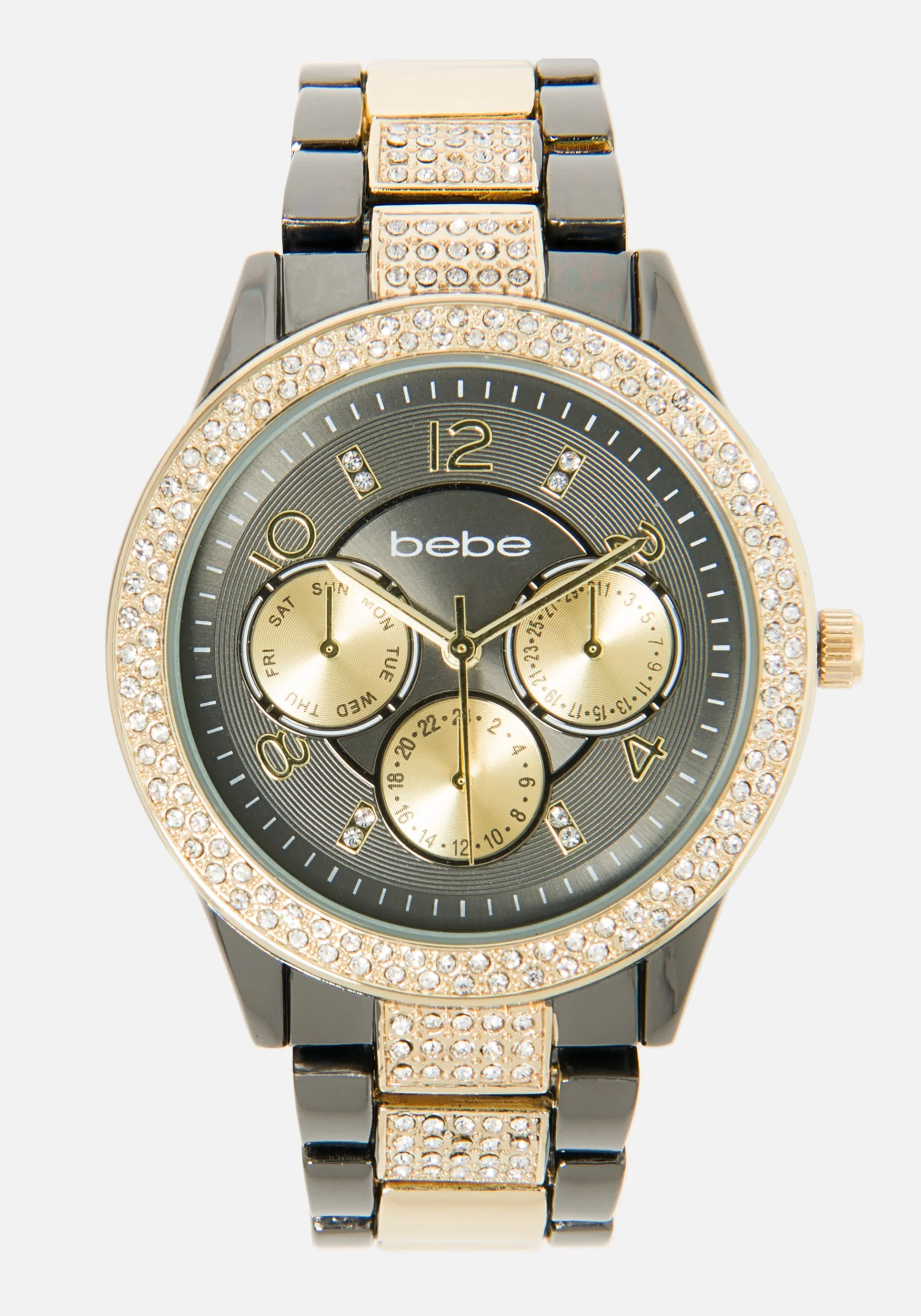 7866-bebe-double-row-crystal-watch-1.webp Bebe Double Row Crystal Watch