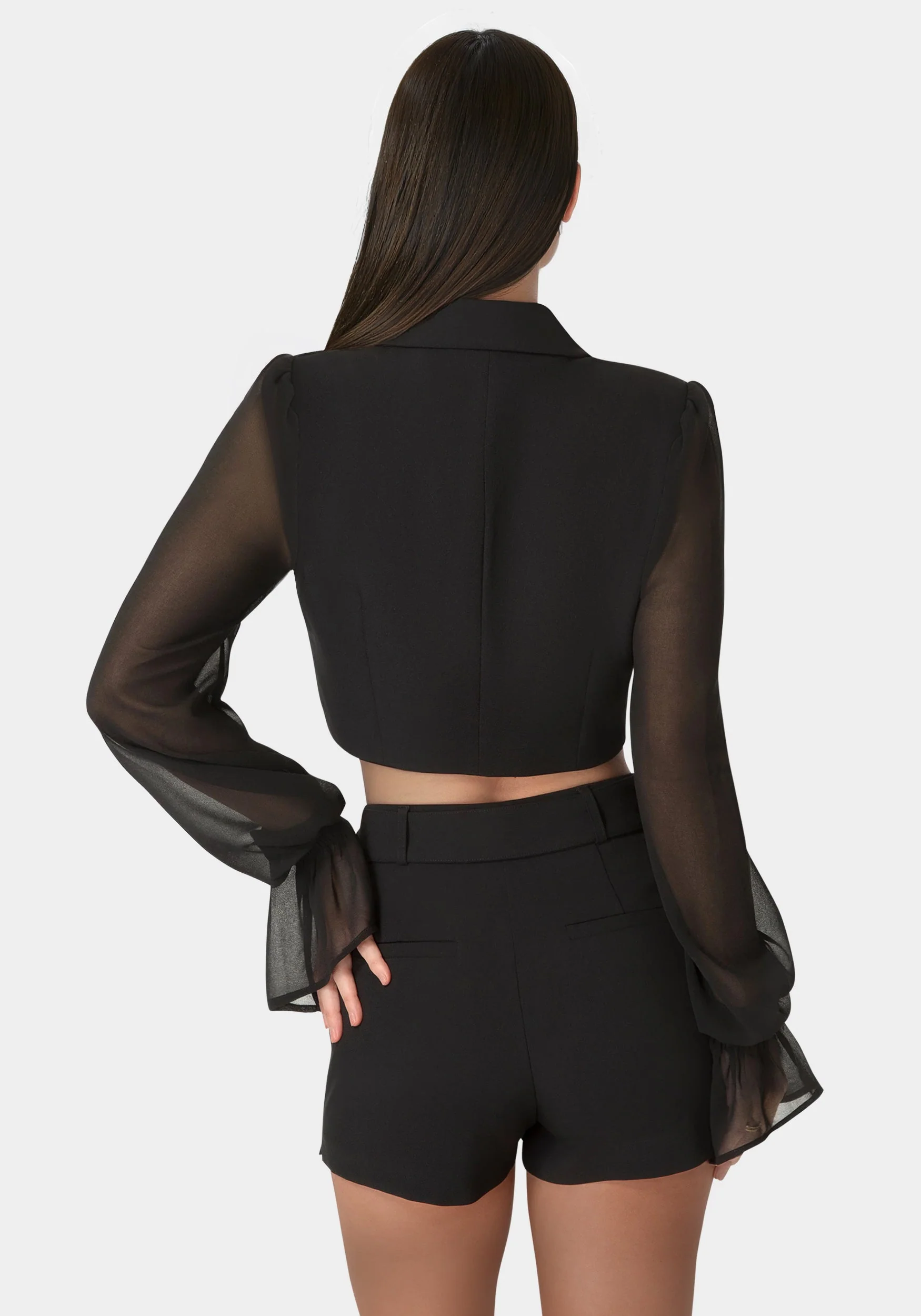 794-tailored-sheer-sleeves-cropped-blazer-2.webp Tailored Sheer Sleeves Cropped Blazer