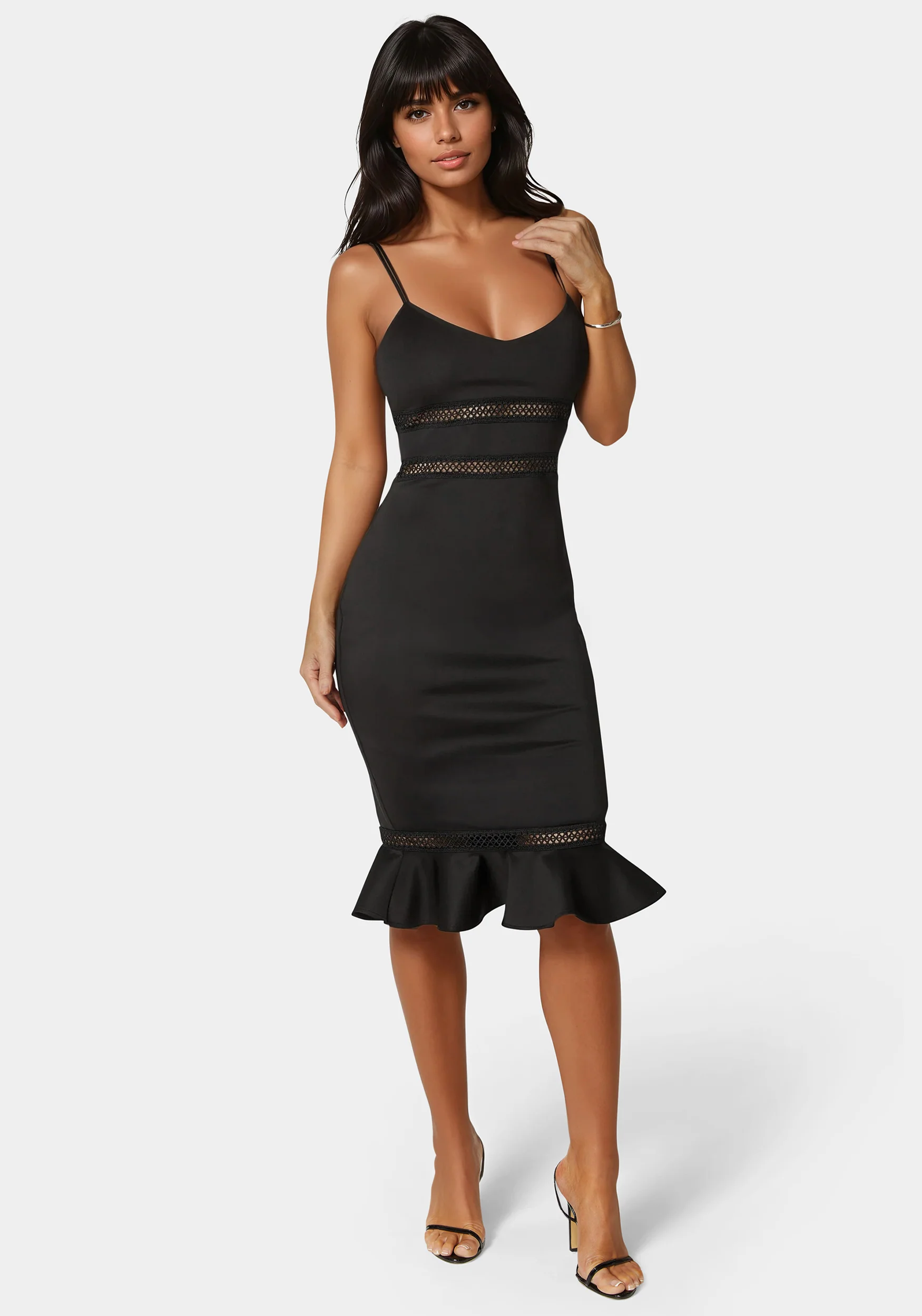 8297-lace-trim-flounce-dress-1.webp Lace Trim Flounce Dress