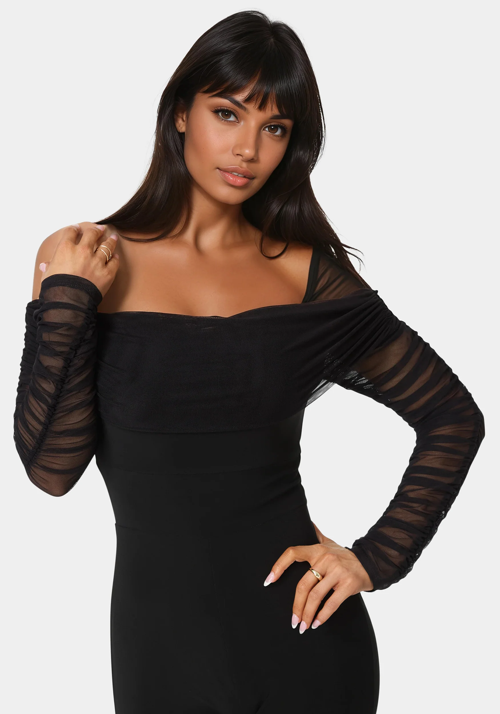 8343-off-shoulder-ruched-jumpsuit-3.webp Off Shoulder Ruched Jumpsuit