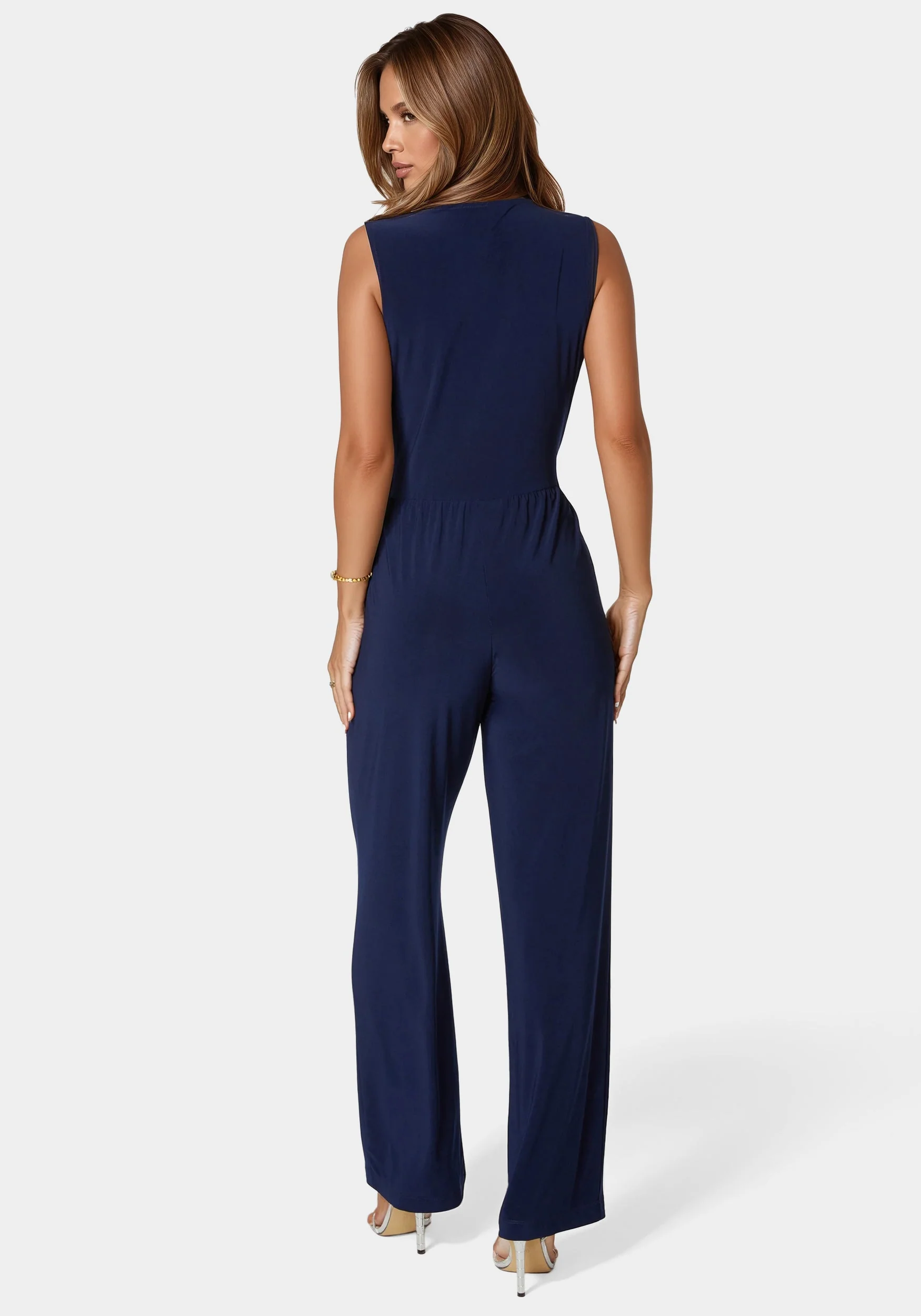 Jersey Wrap Tie Jumpsuit