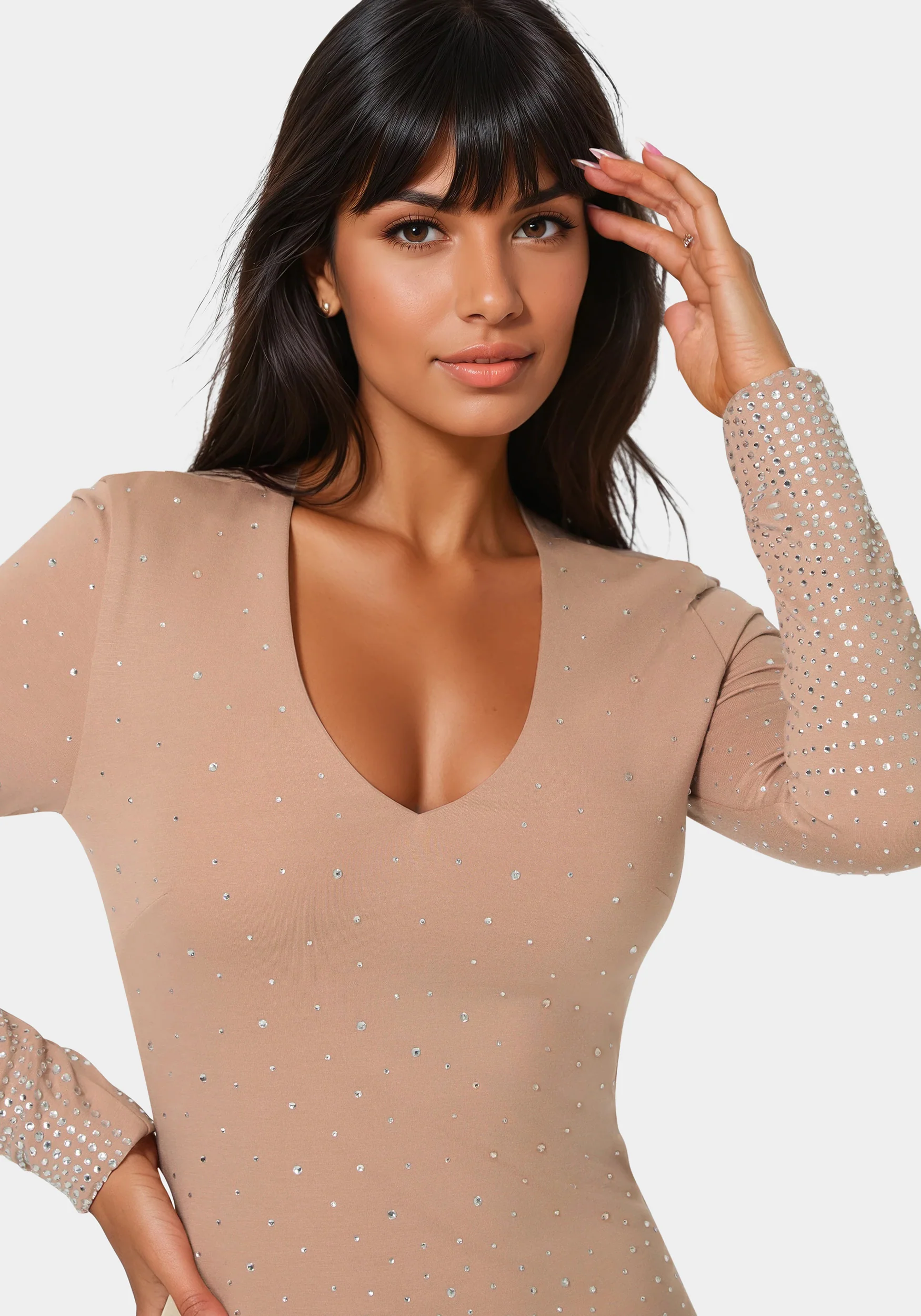 Ombre Crystal Mini Dress