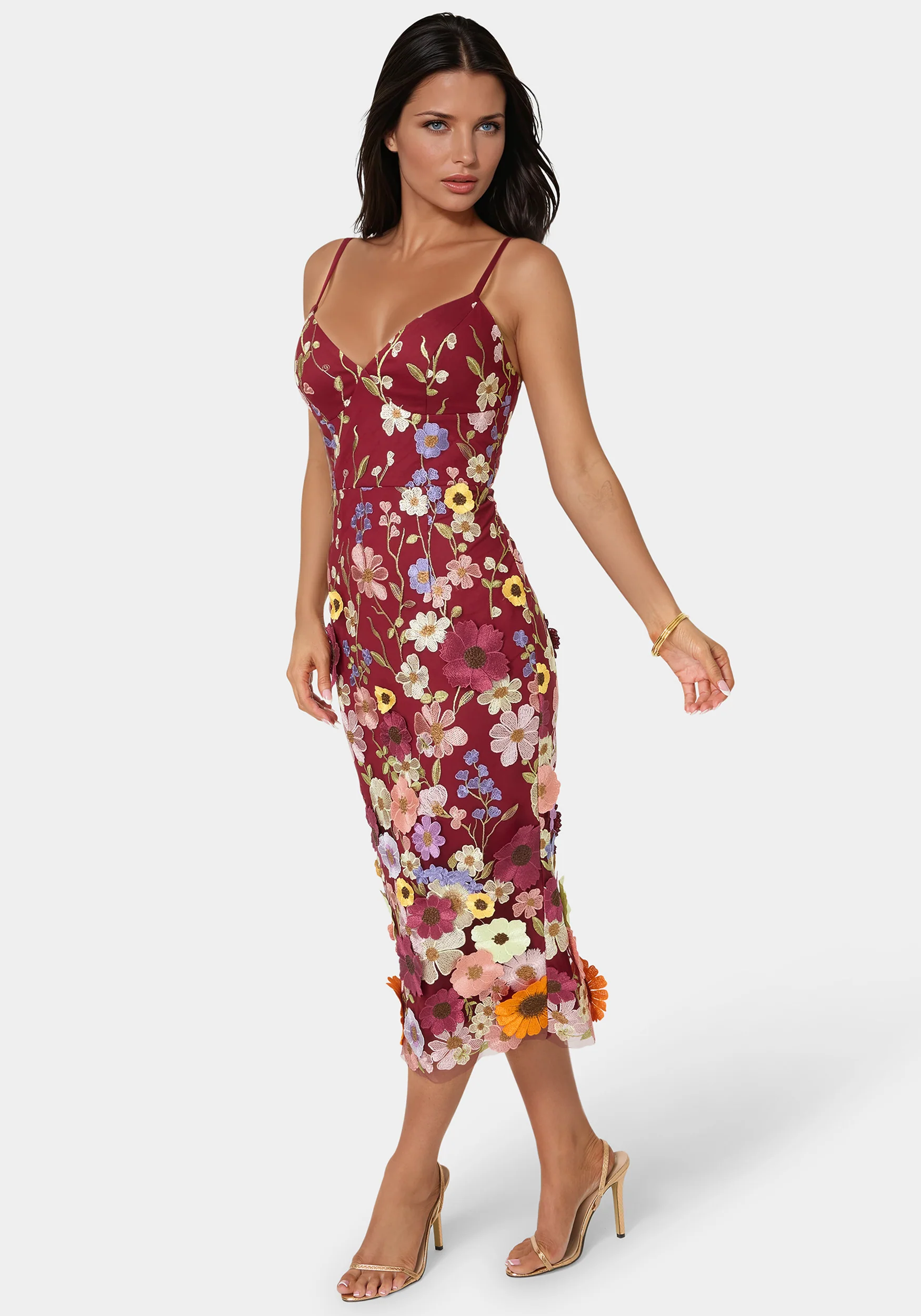 9011-3d-floral-strappy-v-neck-midi-dress-2.webp 3D Floral Strappy V-Neck Midi Dress