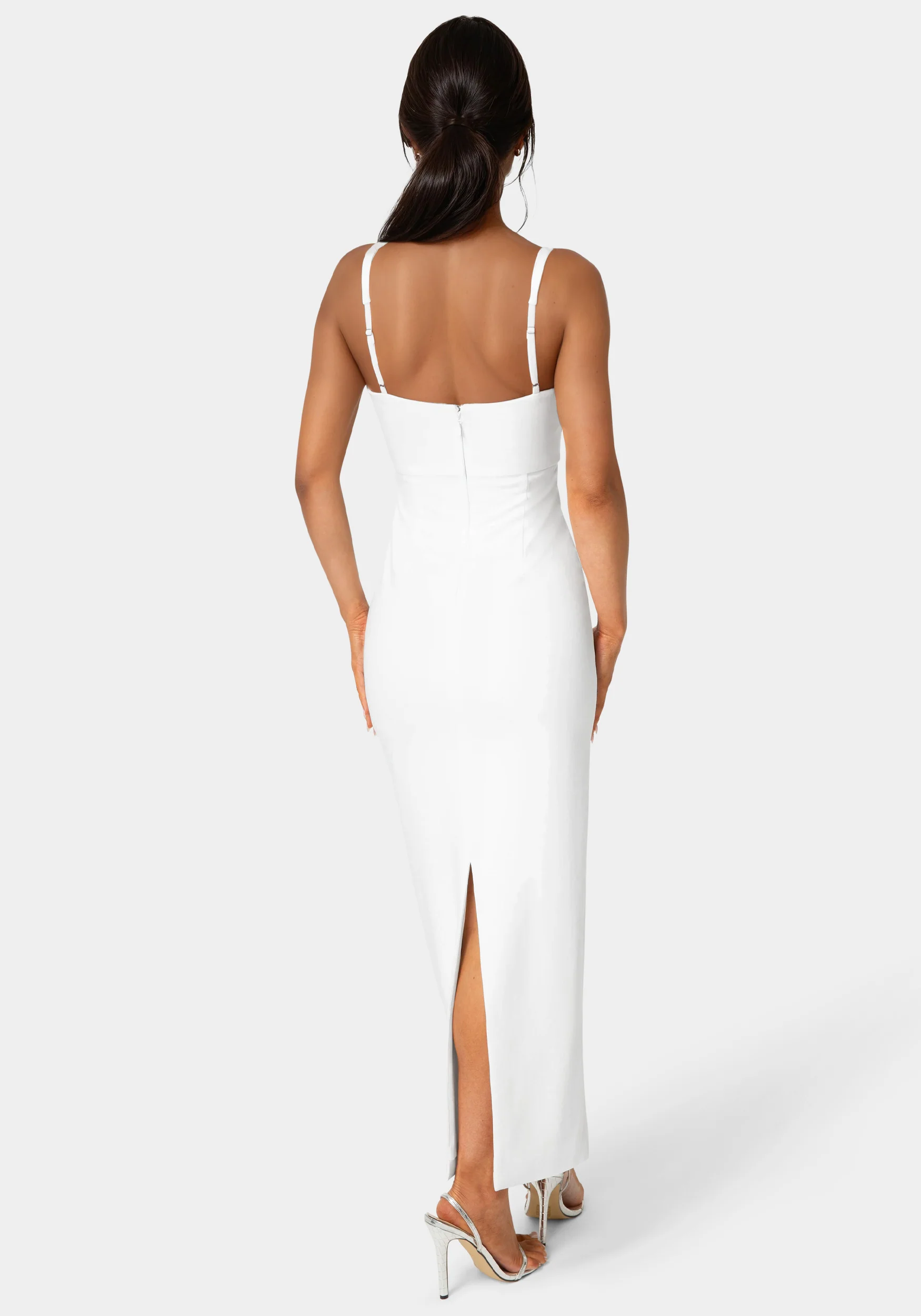 Embellished Strapless Column Maxi Dress