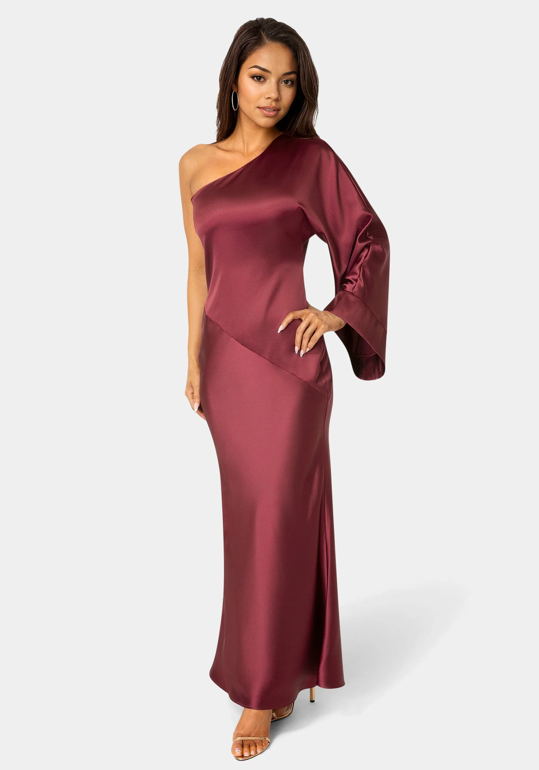 9049-one-shoulder-bell-sleeve-satin-maxi-dress-1.webp One Shoulder Bell Sleeve Satin Maxi Dress