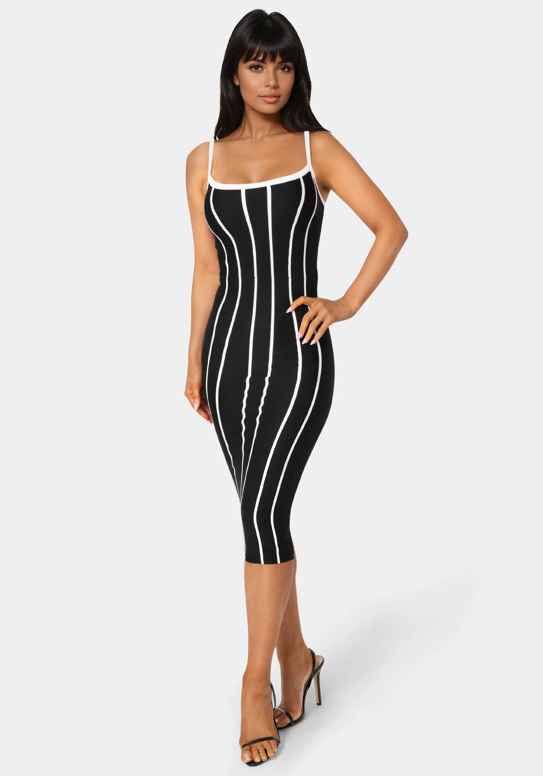 9114-striple-knit-bodycon-midi-dress-1.webp Striple Knit Bodycon Midi Dress