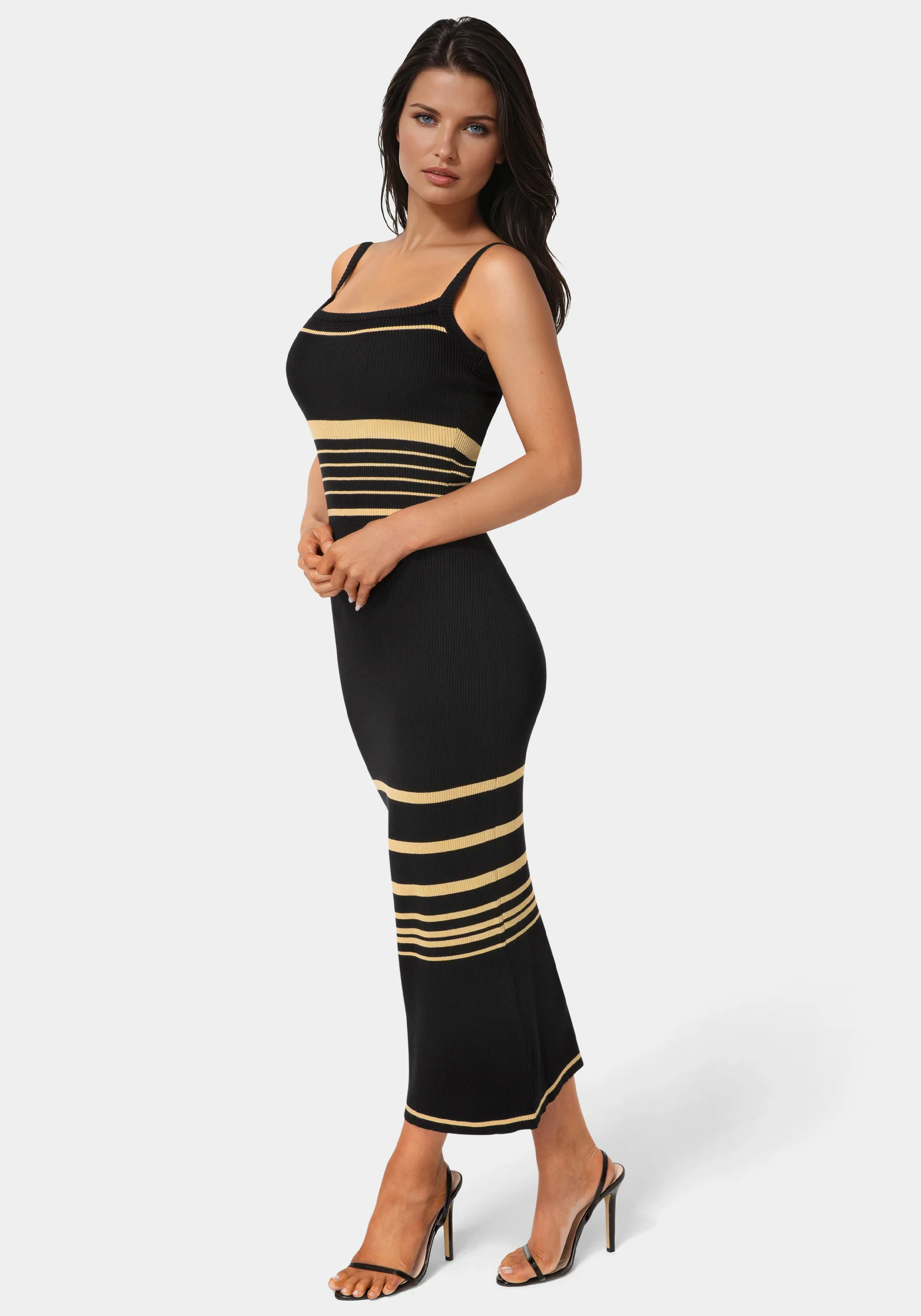 Illusion Sweater Bodycon Maxi Dress