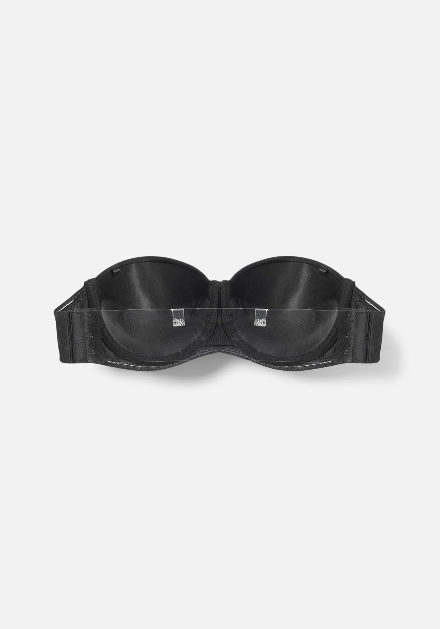 Strapless Microfiber Bra with Clear Strap Back