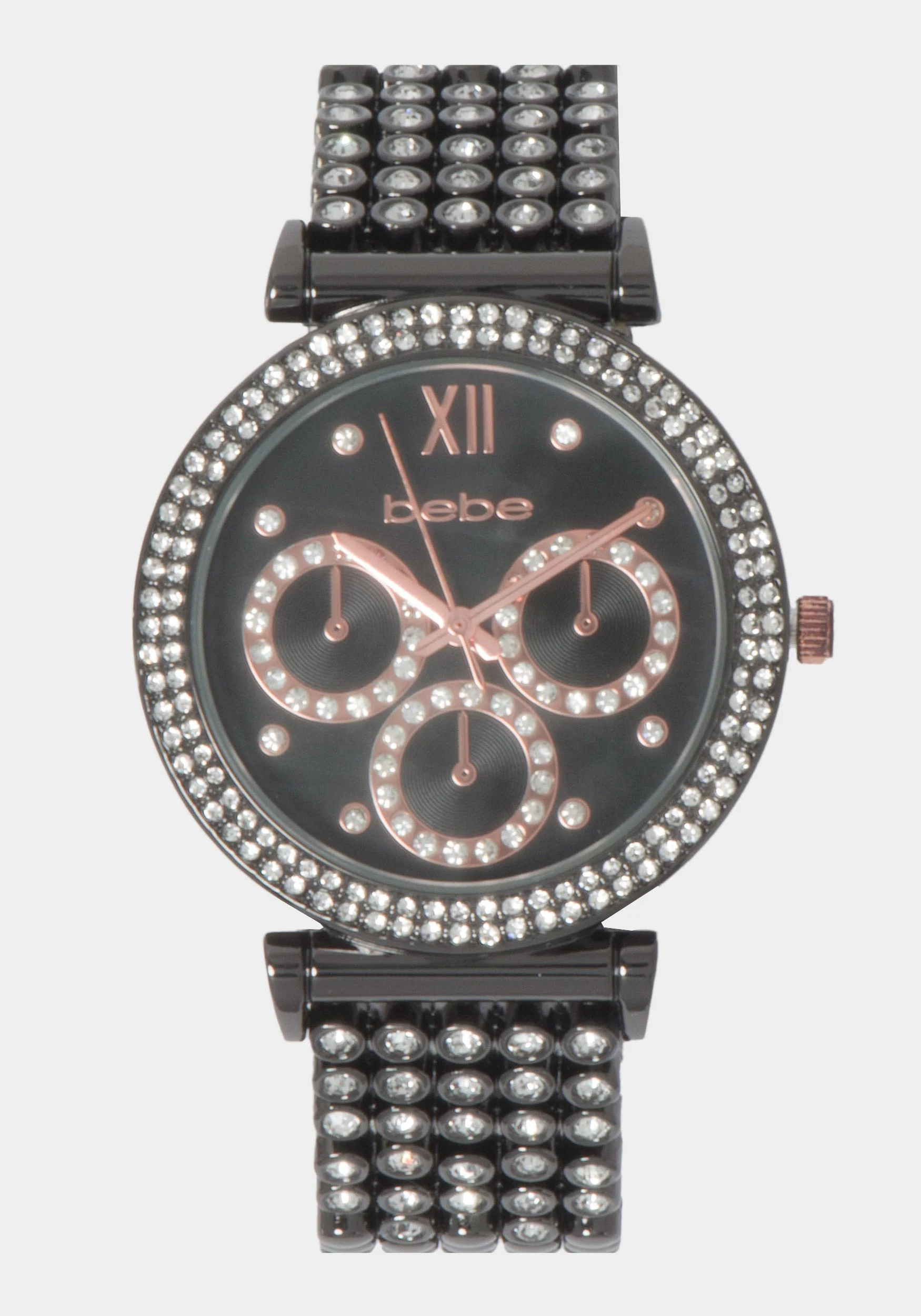 9252-gun-metal-dial-crystal-bezel-watch-1.webp Gun Metal Dial Crystal Bezel Watch