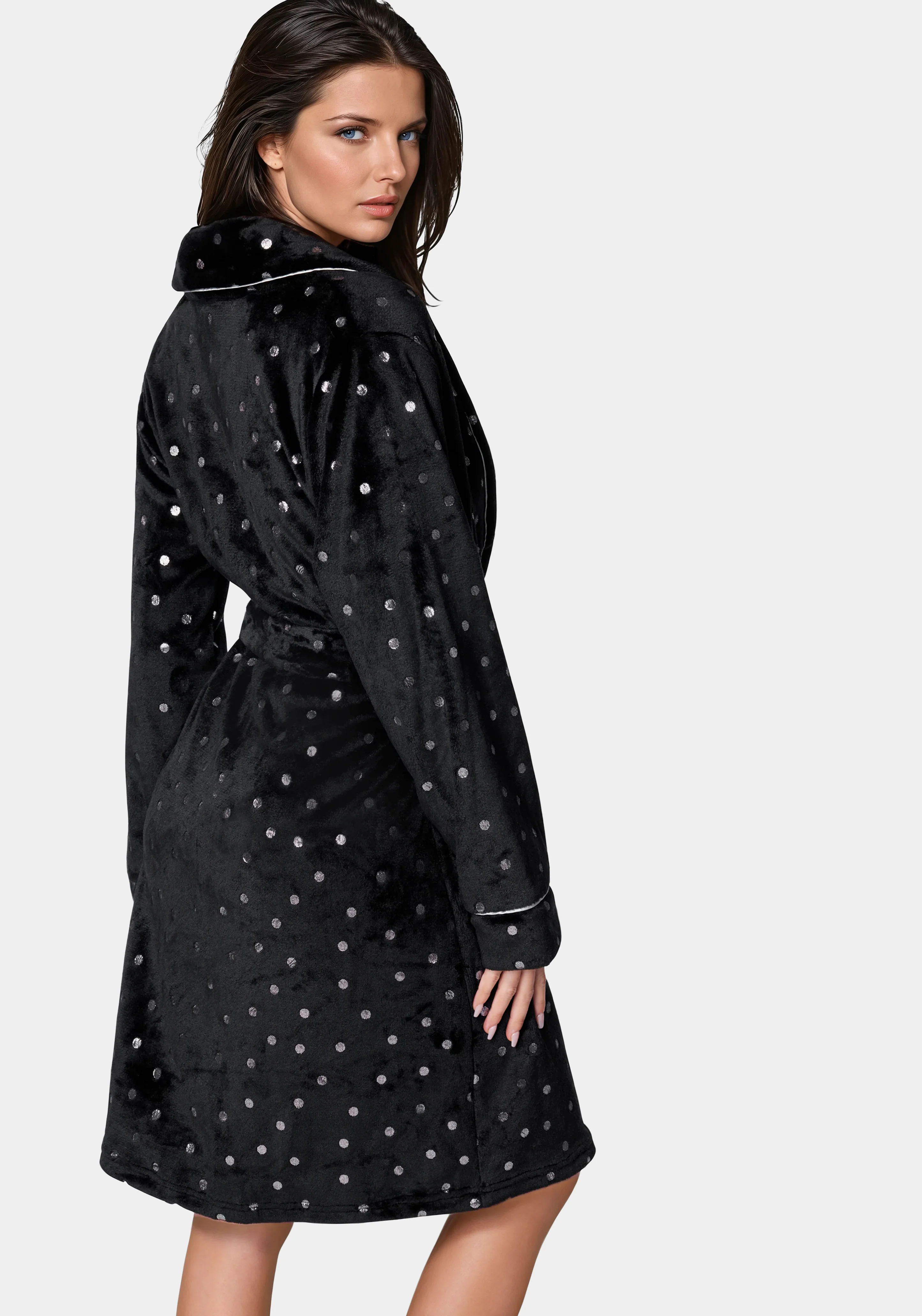 Sliver Foil Plush Robe