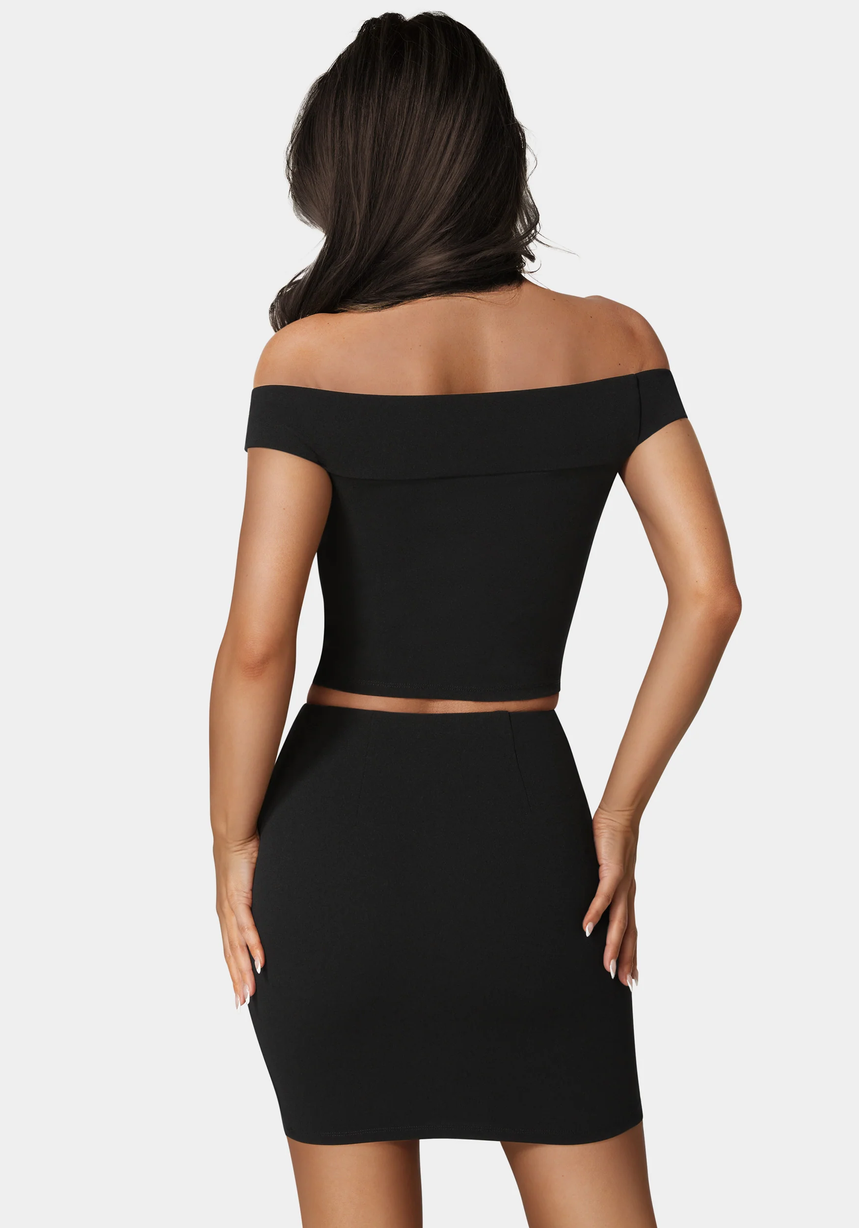 9457-off-shoulder-metal-trim-top-and-skirt-4.webp Off Shoulder Metal Trim Top And Skirt