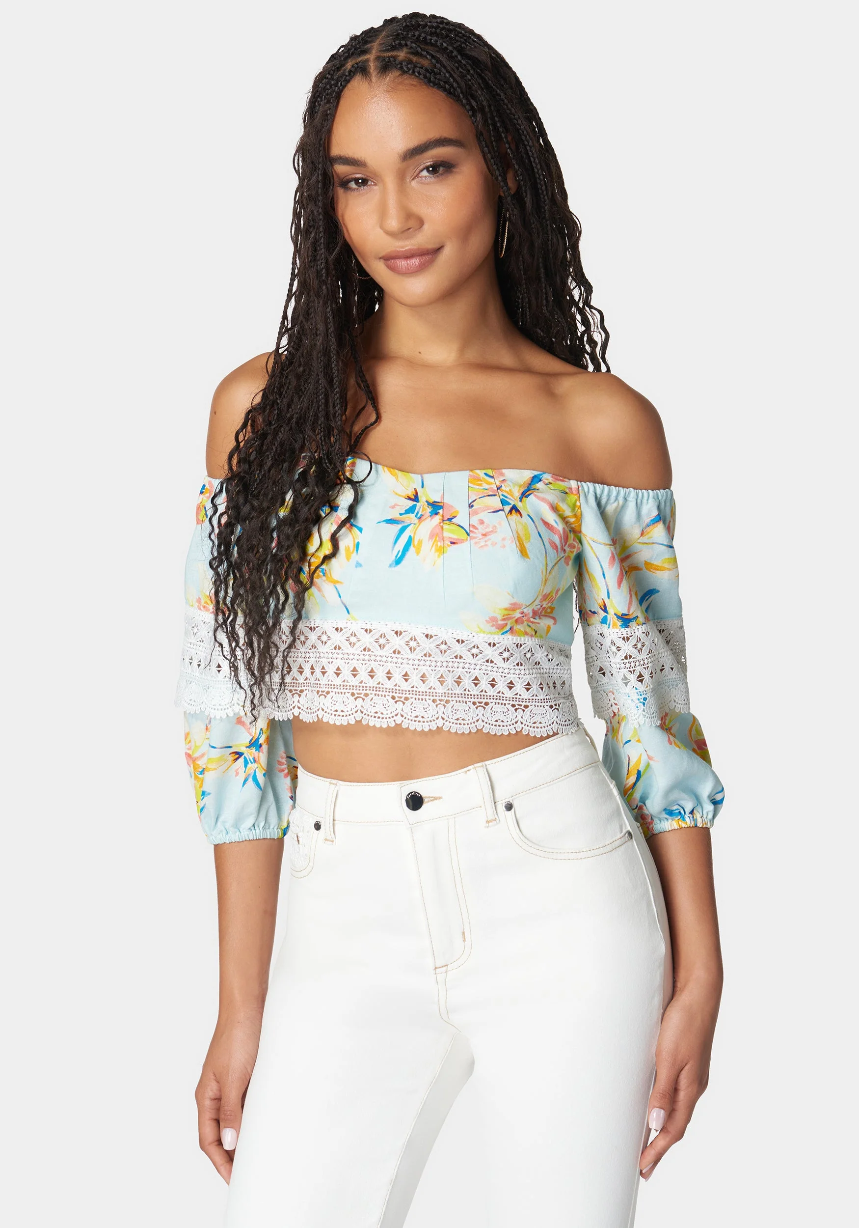 9633-off-shoulder-crochet-lace-detail-linen-top-1.webp Off Shoulder Crochet Lace Detail Linen Top