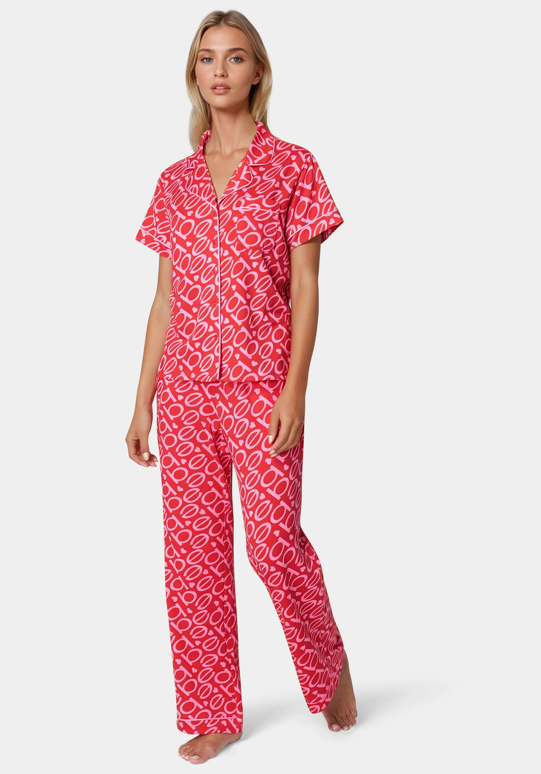 9910-marshmallow-printed-notch-collar-pant-set-1.webp Marshmallow Printed Notch Collar Pant Set
