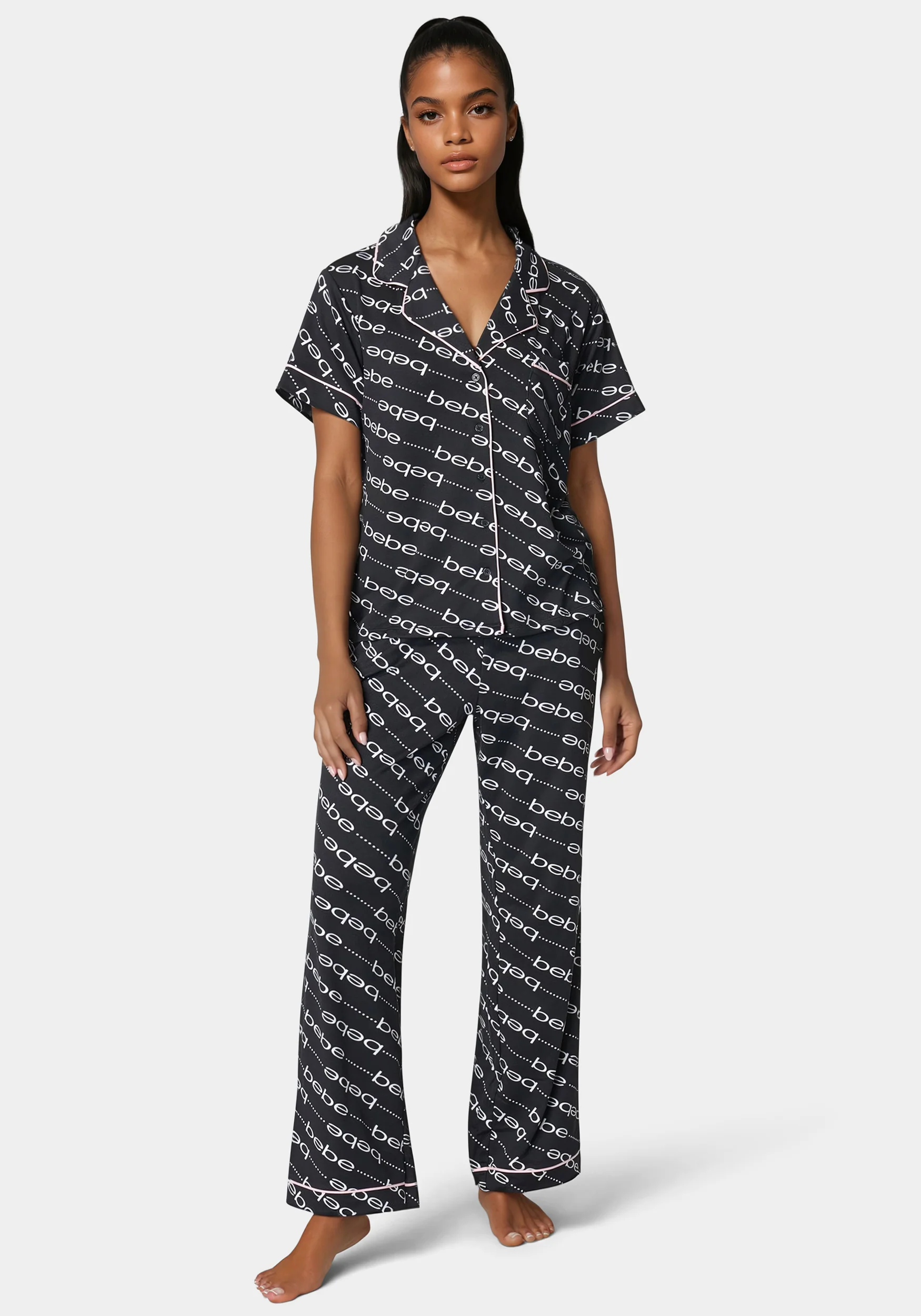 9920-marshmallow-printed-notch-collar-pant-set-1.webp Marshmallow Printed Notch Collar Pant Set