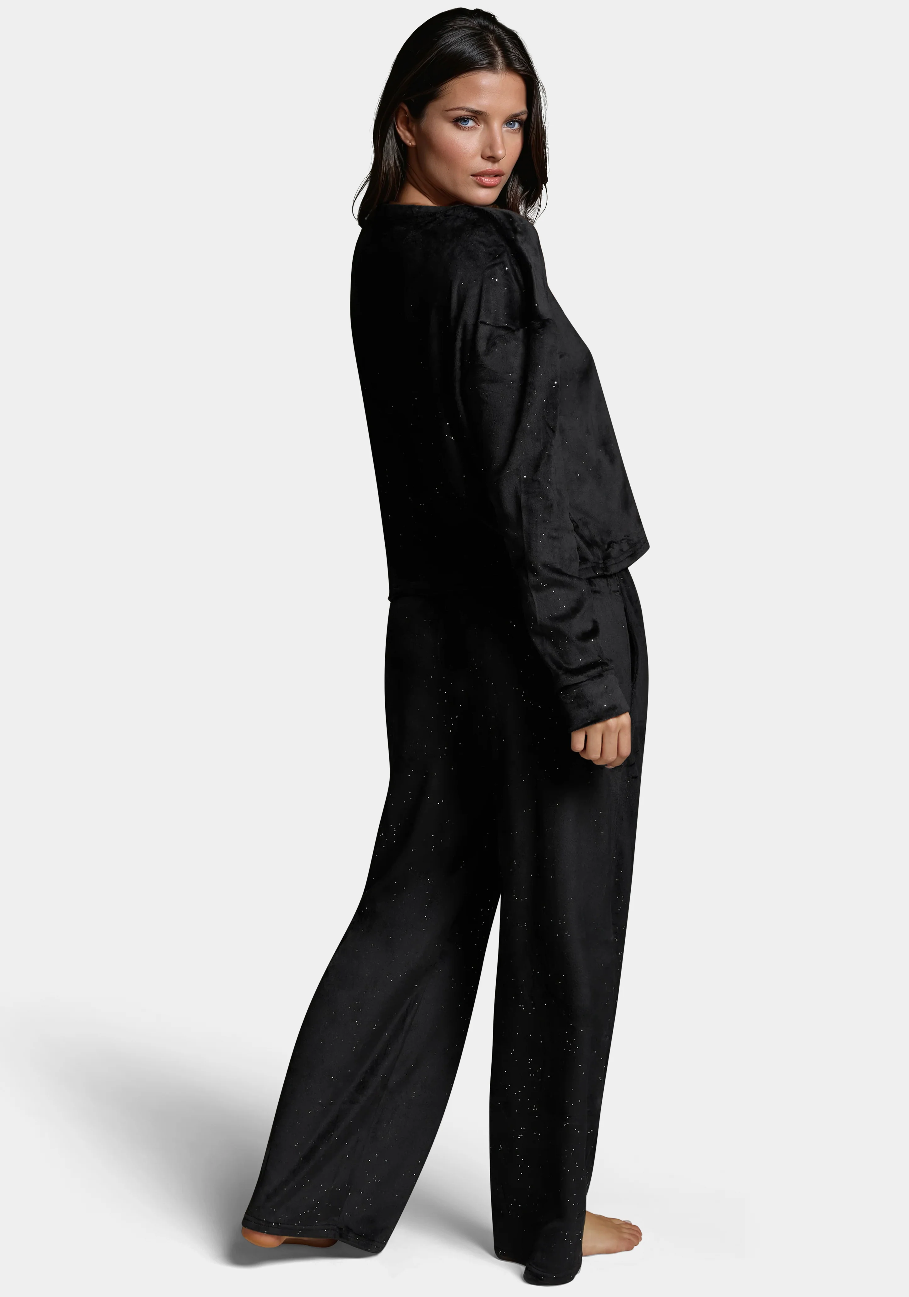 Velour Pant Set With Mirror Paper